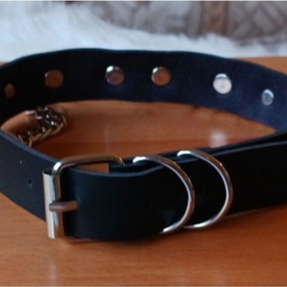 PURPLE, PINK or BLACK Heart Pendant Choker Necklace - Picture 11 of 12